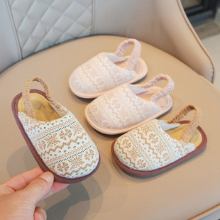 春季宝宝拖鞋室内小拖鞋一岁半男童棉拖鞋软底防滑地板鞋婴儿居家