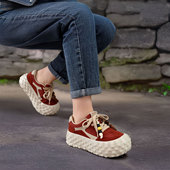 新款 头层牛皮时尚 百搭厚底真皮休闲鞋 四起哥2026秋季 女轻奢运动鞋