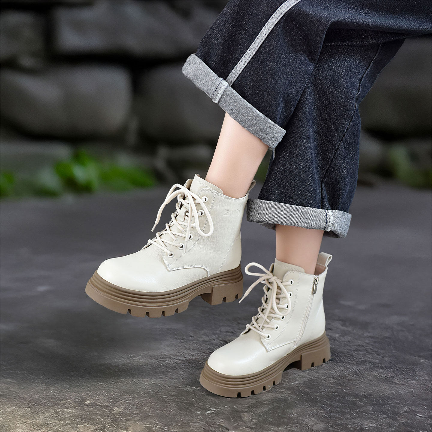 四起哥2026秋冬新款羊毛保暖头层牛皮保暖雪地靴女手工真皮轻奢潮