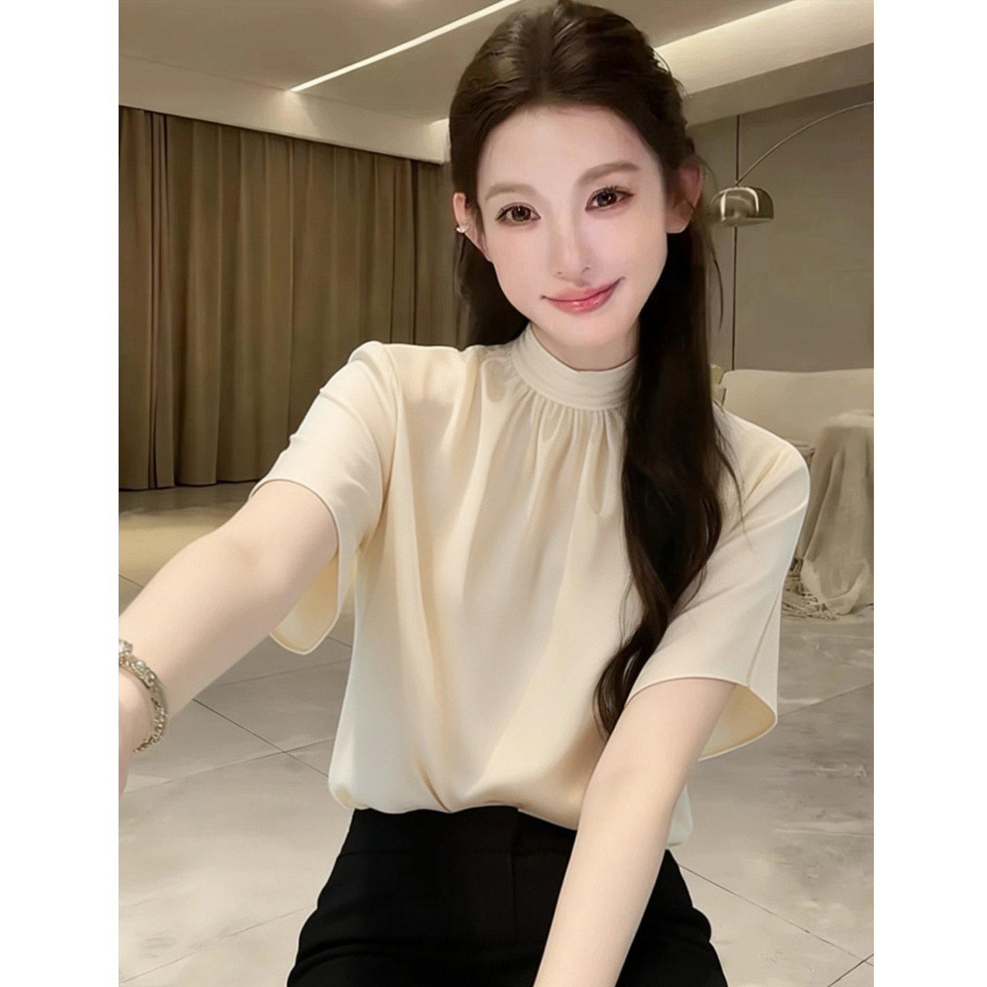 女夏季新款小众不撞款百搭衬衣