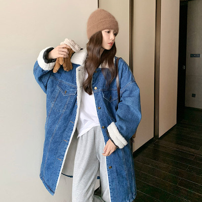 冬季新款加绒加厚中长款派克服