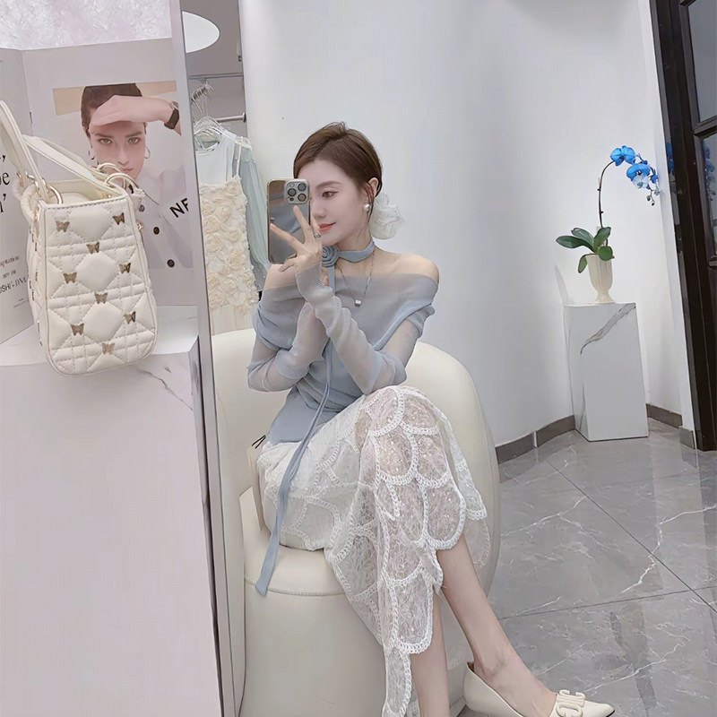 名媛高级感轻奢重工裙子两件套