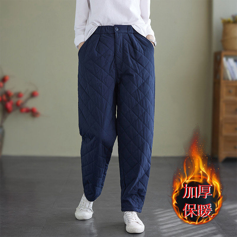 轻奢夹棉加厚棉裤舒适女冬季外穿新款洋气保暖裤子大码萝卜哈伦裤,女装/女士精品,棉裤/羽绒裤,淘宝优惠券,粉丝福利购,淘宝优惠卷