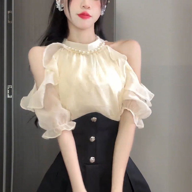 女收腰短裙高级感两件套时尚套装