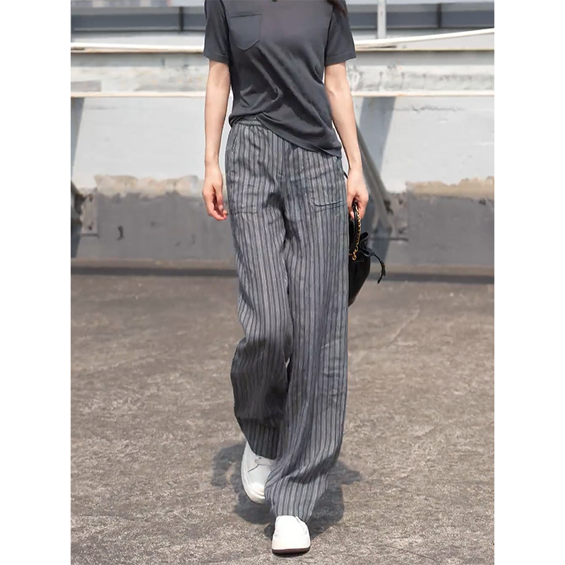 长裤女窄版显瘦休闲直筒裤子