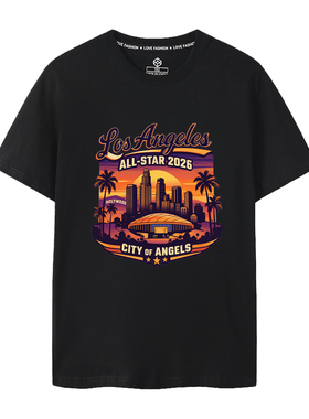 2026年洛杉矶全明星赛纪念款短袖T恤ALLSTAR 2026衣服纯棉半袖