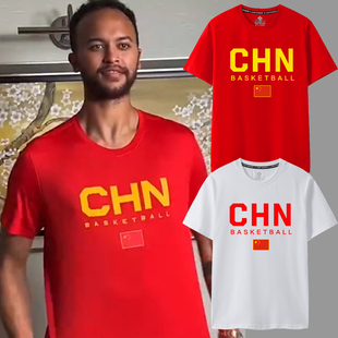 2025亚洲杯中国男篮训练服CHINA中国队赵继伟李凯尔同款短袖T恤