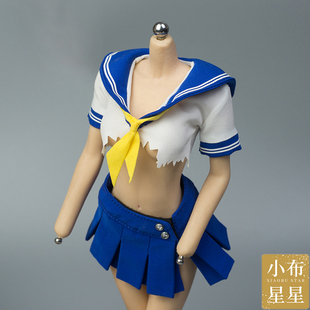 1/6 女人偶兵人包胶素体ob27娃娃6分水手服学生妹性感jk服露脐装
