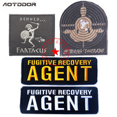 海客户外现货AGENT人臂章魔术贴刺绣布贴个性 趣味补丁