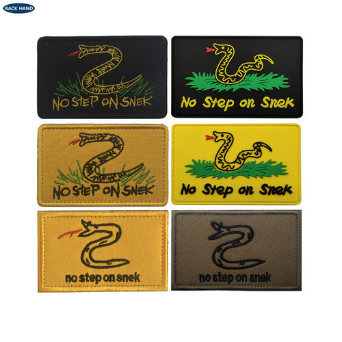 跨境no setp on snek patch战术背包魔术贴章别踩蛇士气章