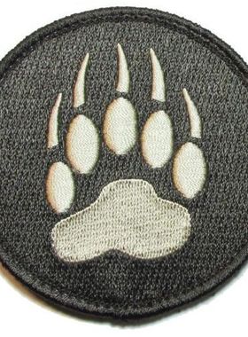 欧美户外运动用品　熊爪魔术贴肩章 士气徽章ACU臂章魔术贴 黑色