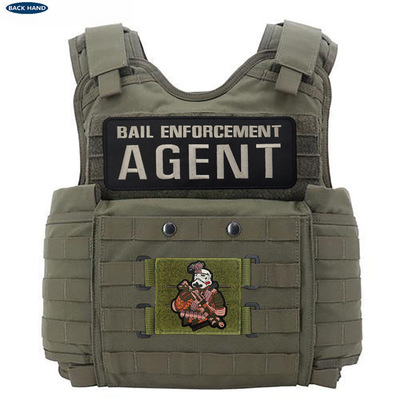 BAIL ENFORCEMENT AGENT执法战术背心大背贴前后魔术贴章