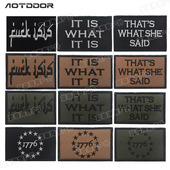 what 英文字母贴it 1776个性 士气徽章刺绣魔术贴布贴