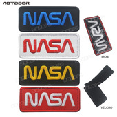 现货美国航空航天局NASA英文字母刺绣布贴臂章魔术贴服装 包帽子
