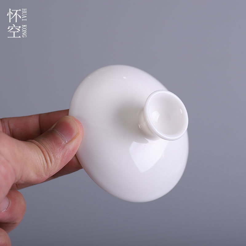 德化白瓷单个配件大小号盖碗