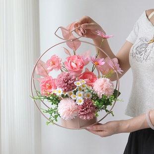 小清新仿真花高级感逼真桌花假花摆设卫生间美甲店氛围感装饰摆件