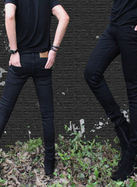 27码男小脚小码26紧身牛仔裤25号显瘦1尺9瘦人青少年秋冬加绒加厚