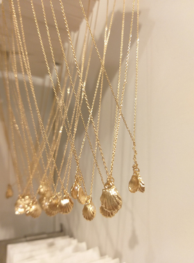 欧美饰品贝壳合金吊坠锁骨链