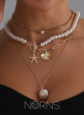 海贝海螺海滩元素休闲项饰