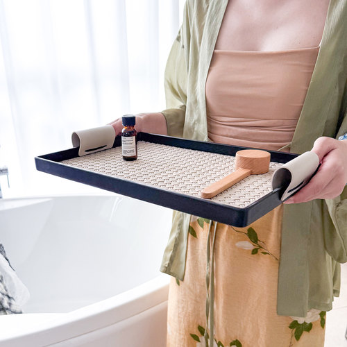 托盘密胺皮革装饰托盘轻奢手工