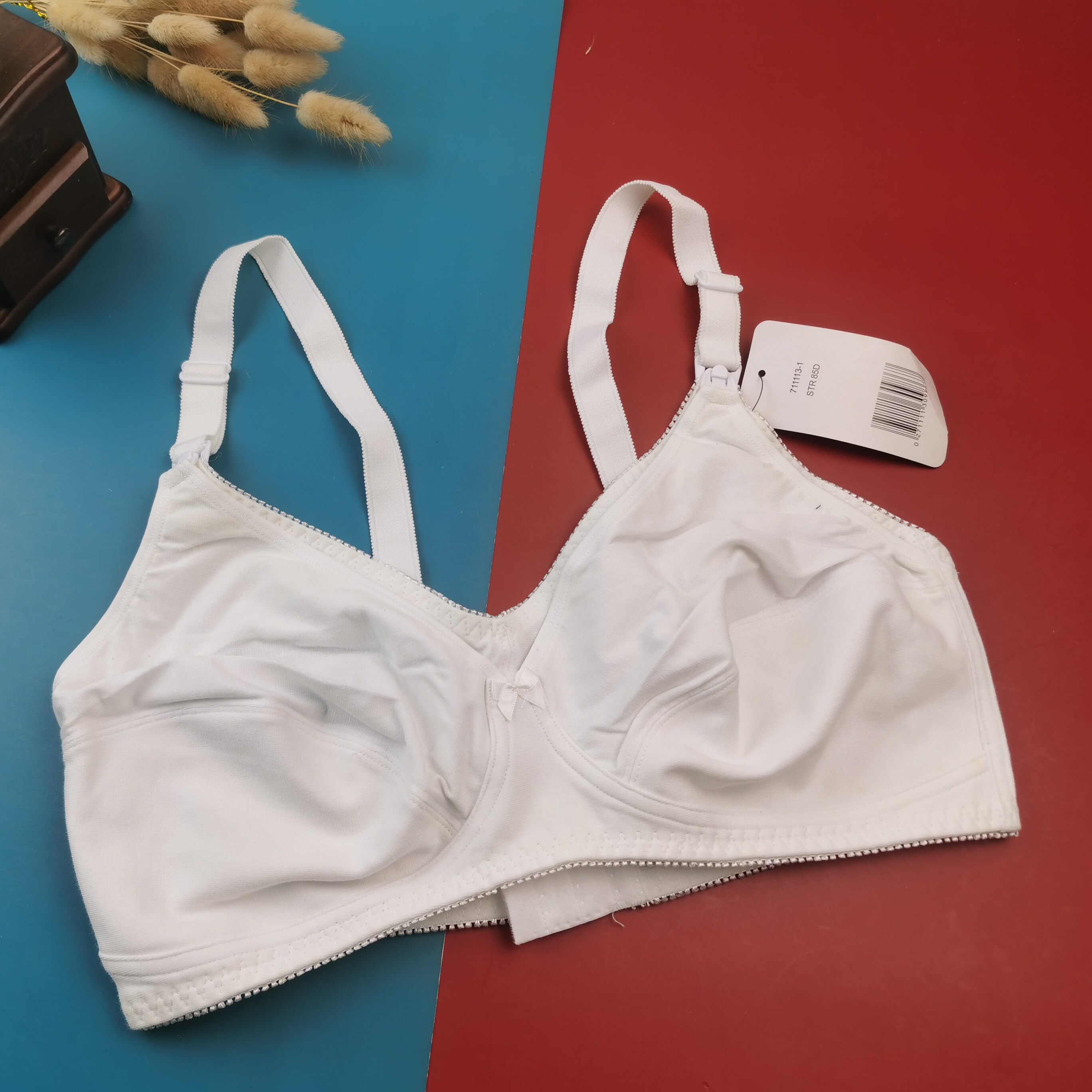 80-95cd100d外贸大码大杯棉质文胸无钢圈喂奶哺乳内衣上开扣胸罩