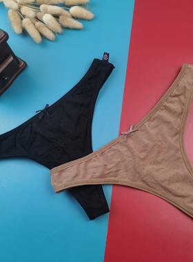 S-L女士内裤欧美外贸舒适透气莫代尔面料简约女士T裤纯色丁字裤