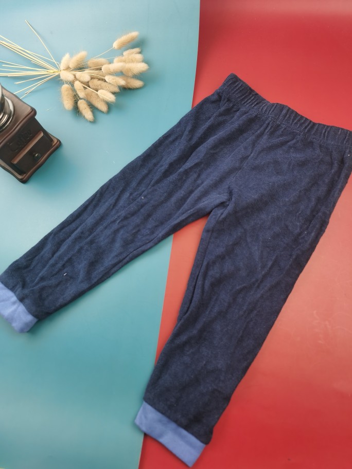 男童春秋薄款长裤毛圈布