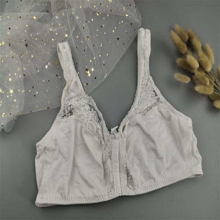 无钢圈超薄前扣文胸中老年大罩杯