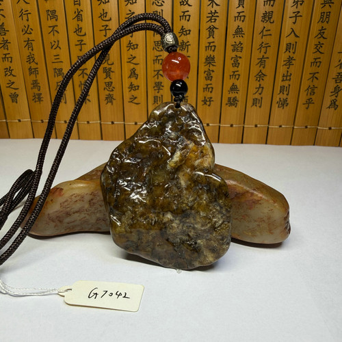 天然和田玉河磨玉石来好运项链
