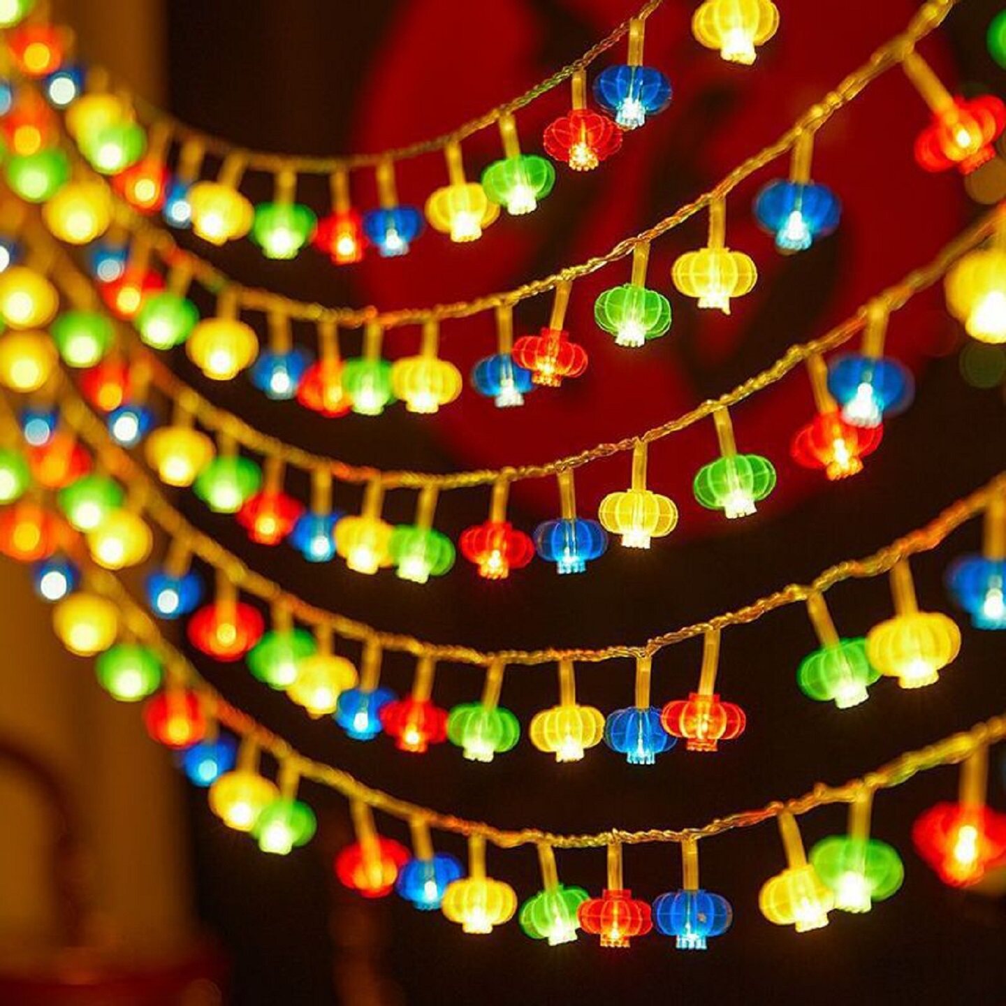 小红灯笼彩灯闪灯过年气氛灯串led春节氛围挂饰2026新年装饰串灯