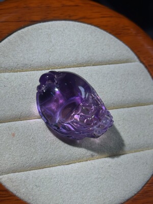 巴西紫水晶龙龟吊坠 尺寸29.3-21.6-14.7mm