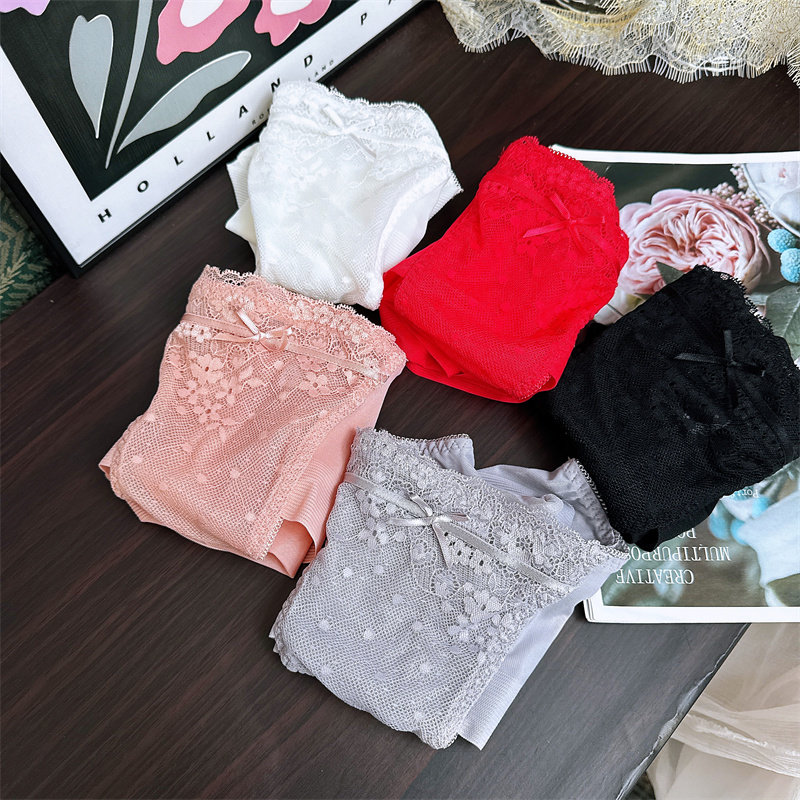 特价 外贸原单高品质 优雅蕾丝网眼蝴蝶结包臀小平角中腰三角内裤,女士内衣/男士内衣/家居服,女三角裤,淘宝优惠券,粉丝福利购,淘宝优惠卷