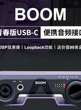 Apogee Boom 声卡 内置DSP双通道2x2专业录混音直播