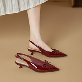 裸色高跟鞋 凉鞋 女春季 欧洲版 2026新款 法式 后空气质尖头高跟凉鞋 女