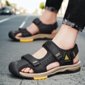 男士 真皮2025新款 皮凉鞋 百搭休闲户外大码 男 包头凉鞋 沙滩鞋 男夏季