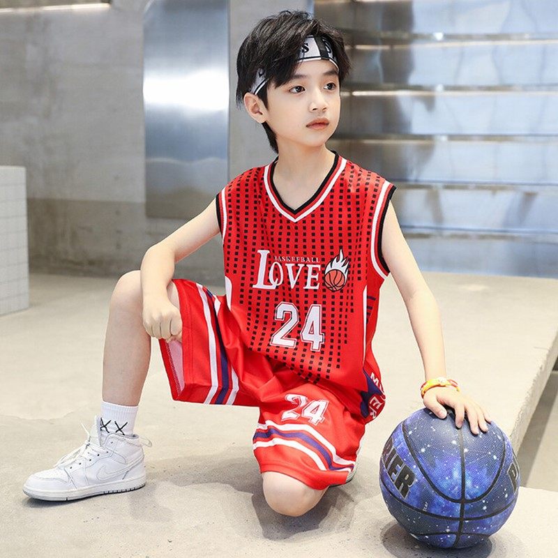 男童篮球服24号套装儿童运动球衣夏季网眼背心男孩速干训练队服潮