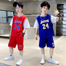 男童篮球服男孩速干套装 科24号比球衣儿童透气速干打球学生训练服