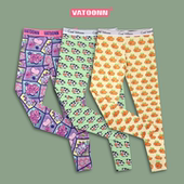 保暖裤 秋冬新款 宽腰带收腹提臀修身 女士秋裤 可爱潮流印花 纯棉大码