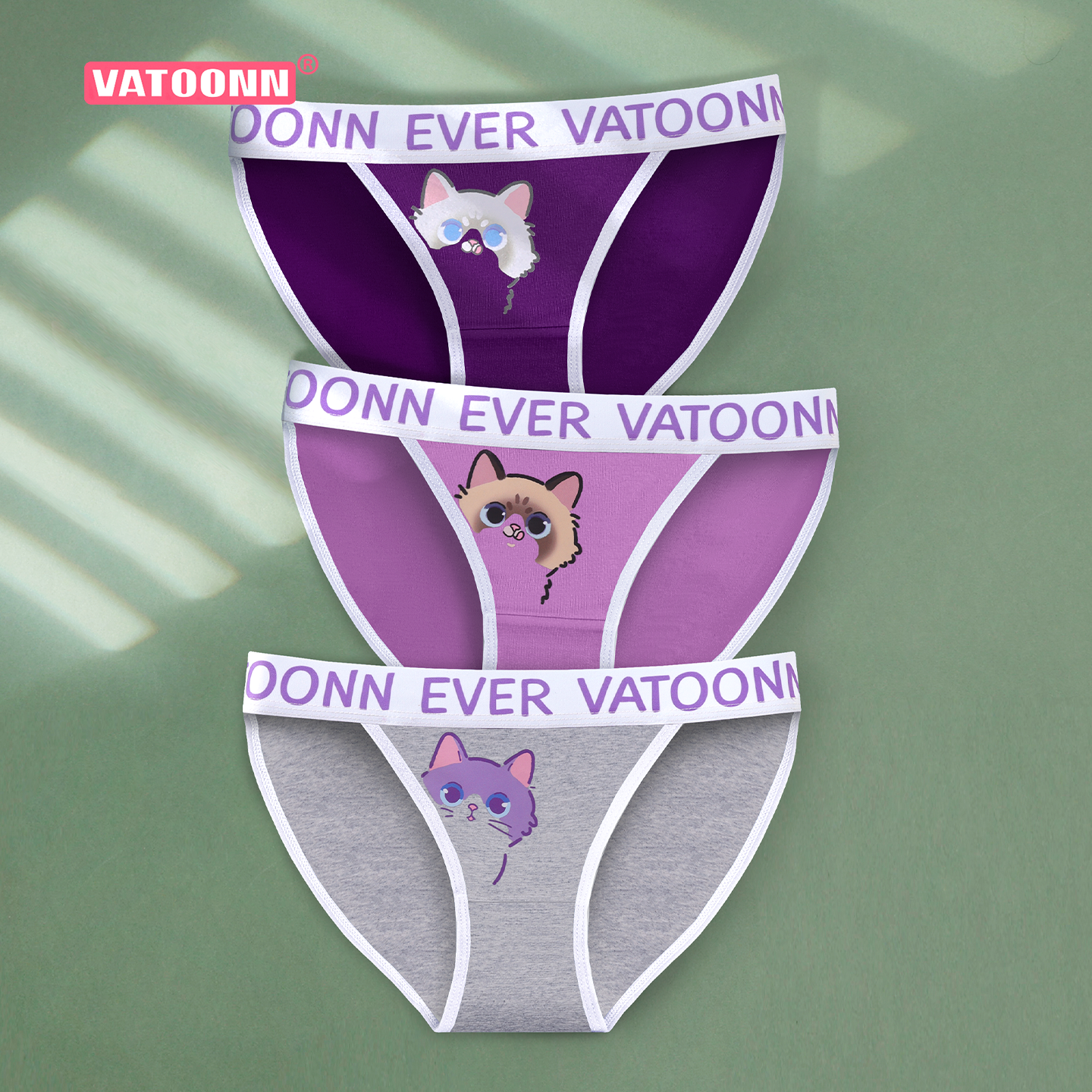 内裤女士三角大码不卡裆防卷边纯棉中腰收腹抗菌透气卡通猫咪印花,女士内衣/男士内衣/家居服,女三角裤,淘宝优惠券,粉丝福利购,淘宝优惠卷