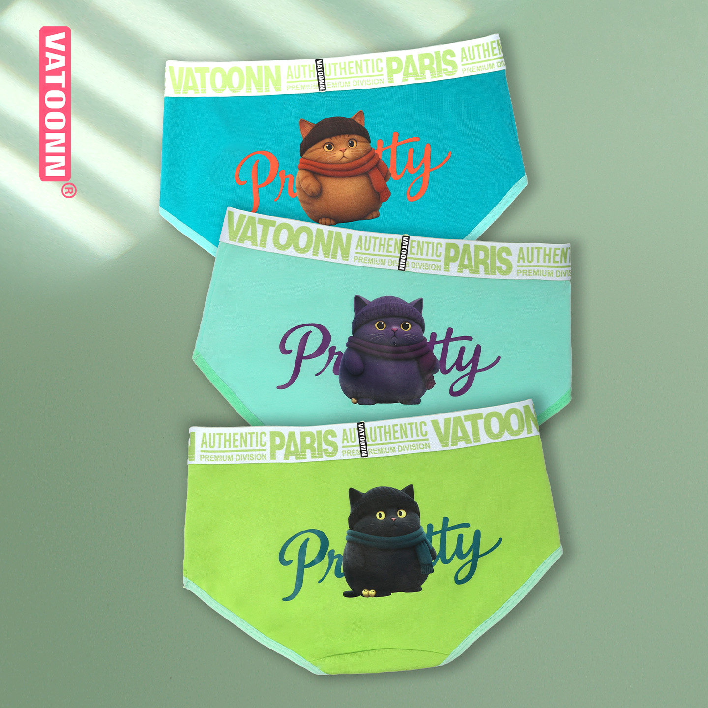 毛线猫印花纯棉大码女三角内裤立体剪裁透气防卷边提臀中腰宽腰带,女士内衣/男士内衣/家居服,女三角裤,淘宝优惠券,粉丝福利购,淘宝优惠卷