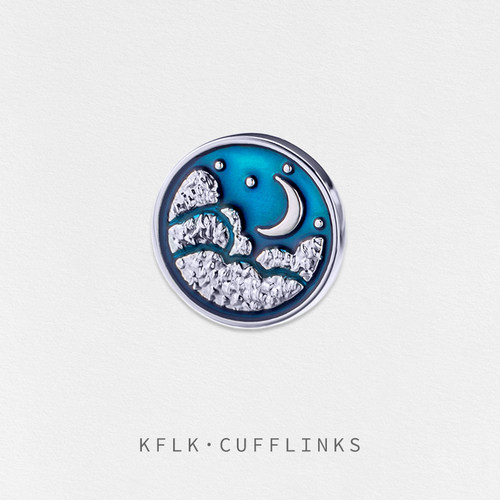 KFLK月半弯金属男士气质胸针百搭