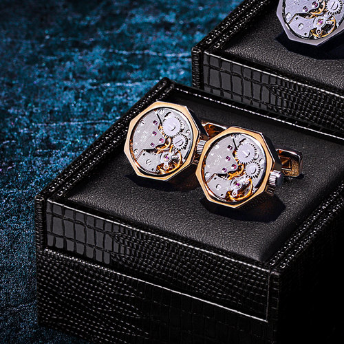 机械机芯袖扣KFLK上弦摆轮可摆动