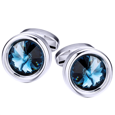 品牌水晶法式袖扣男KFLK免费刻字