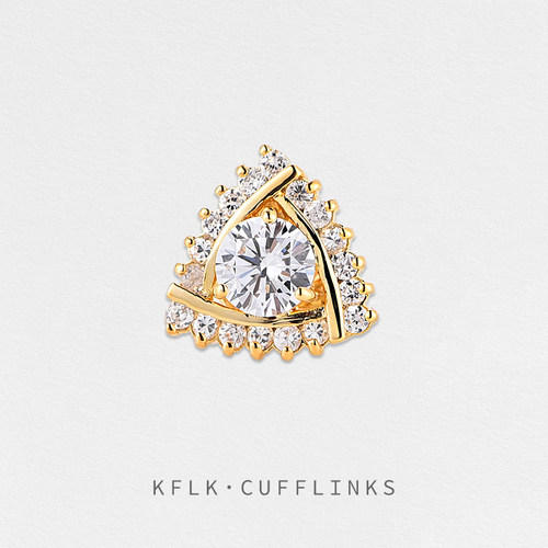 KFLK奢华金属男女三角形胸针胸花