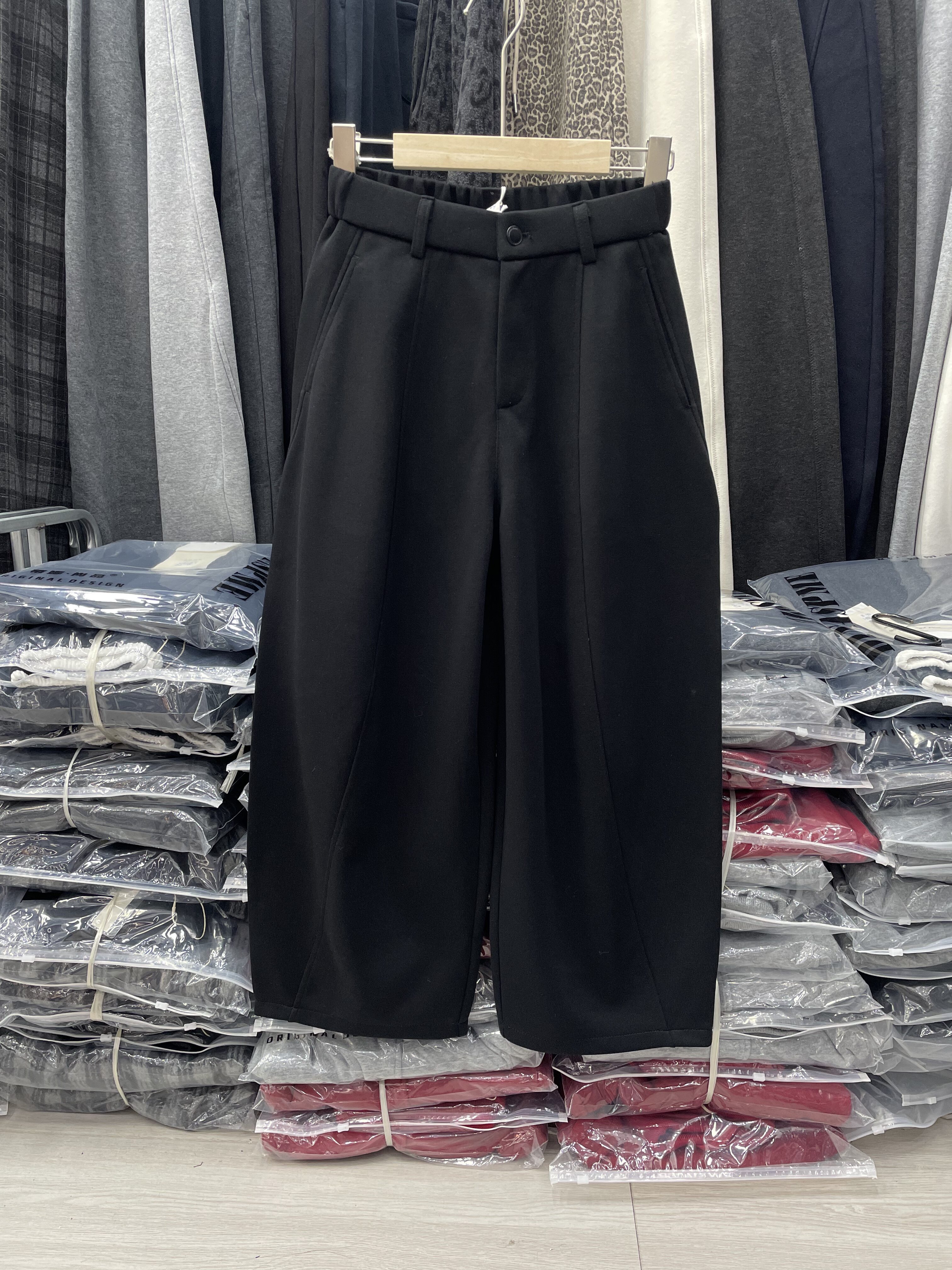 小个子150半松紧腰休闲裤女春新品九分哈伦阔腿裤遮胯显瘦弯刀裤,女装/女士精品,休闲裤,淘宝优惠券,粉丝福利购,淘宝优惠卷