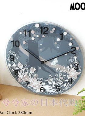 日本直邮 Moomin timepieces夜晚在树林客厅挂钟包邮/创意时钟