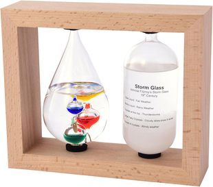 日本代购 茶谷产业伽利略温度计/航海天气预报气象仪送礼家居摆件