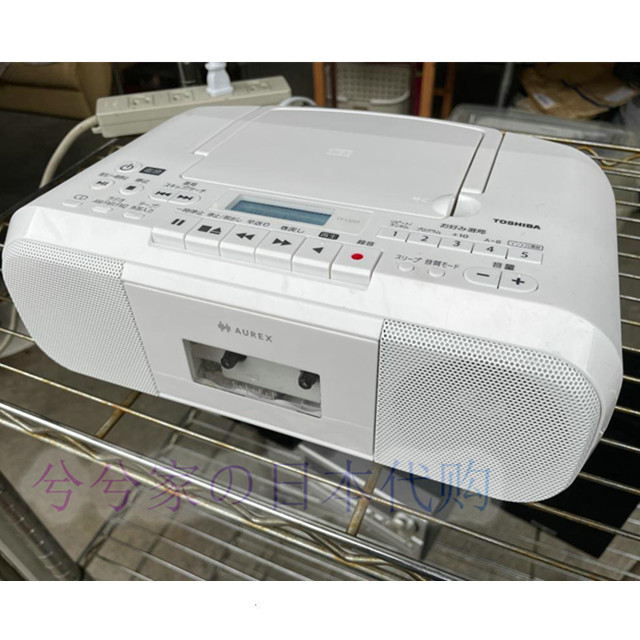 日本代购 东芝 TY-CDS9 迷你CD播放机磁带卡座收音一体机可用电池