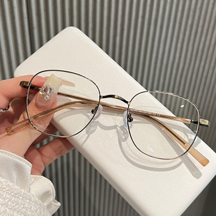 金丝边小框时尚老花眼镜女高清显瘦防蓝光老人眼镜老花镜男阅读镜