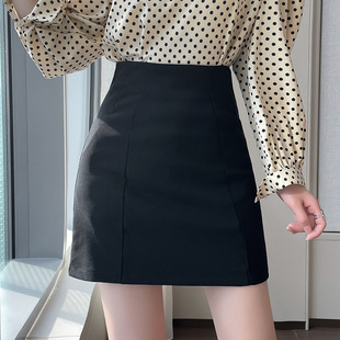 包臀短裙女夏天显瘦黑色高腰夏装2025年新款小众设计感打底